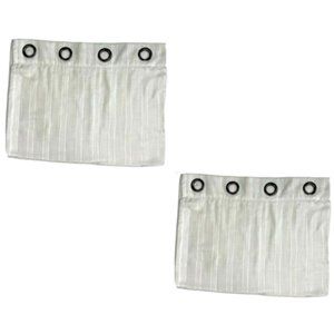 2 Regal Home Luxury Curtains Panels Drapes Off-White Ivory Stripe Grommets Long